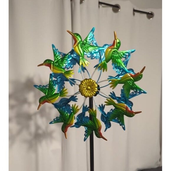 New Wind Spinners for Yard, Garden, Hummingbird Wind Spinners with Metal Stake - Picture 1 of 1